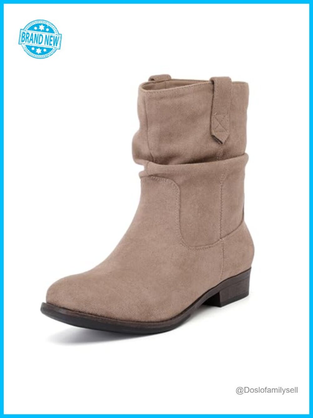 Women's Ankle Boots Flat Lug Sole Faux Leather Waterproof Booties
